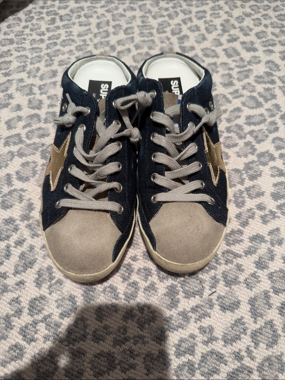 Golden Goose Denim Sabot Slides Size 38